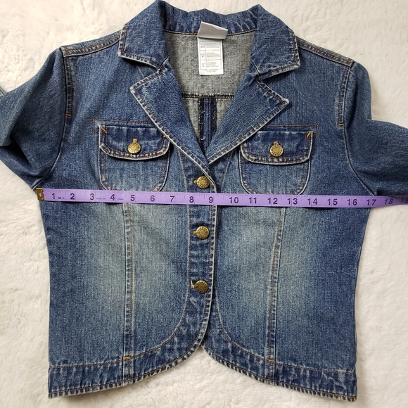 Disney's Tinkerbell embroidered cropped jean jacket - Picture 11 of 14